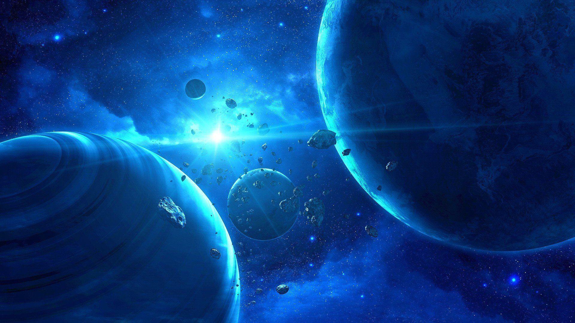 Blue Space Desktop Wallpapers Top Free Blue Space Desktop Backgrounds