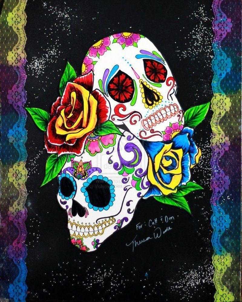 Sugar Skull Wallpapers Top Free Sugar Skull Backgrounds WallpaperAccess