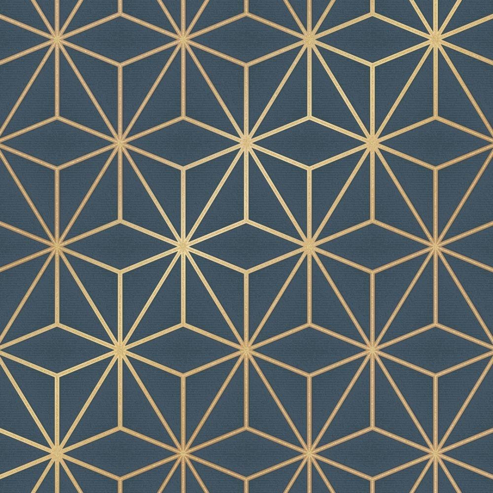 Navy Blue And Gold Wallpaper