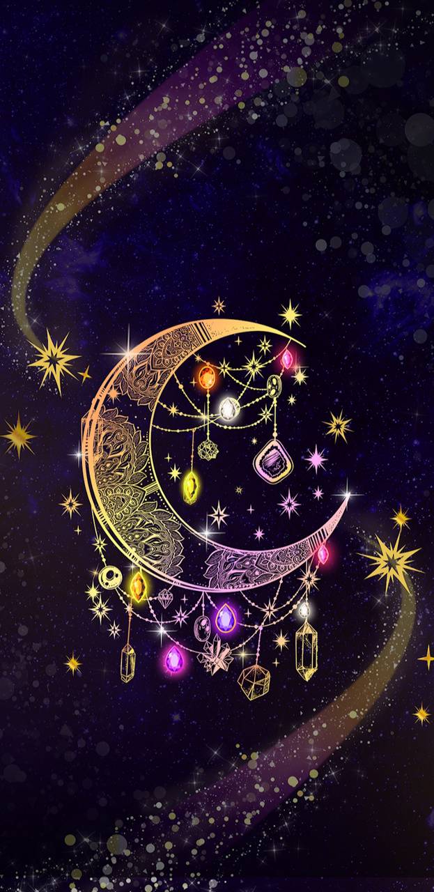 Galaxy Moon Wallpapers Top Free Galaxy Moon Backgrounds WallpaperAccess