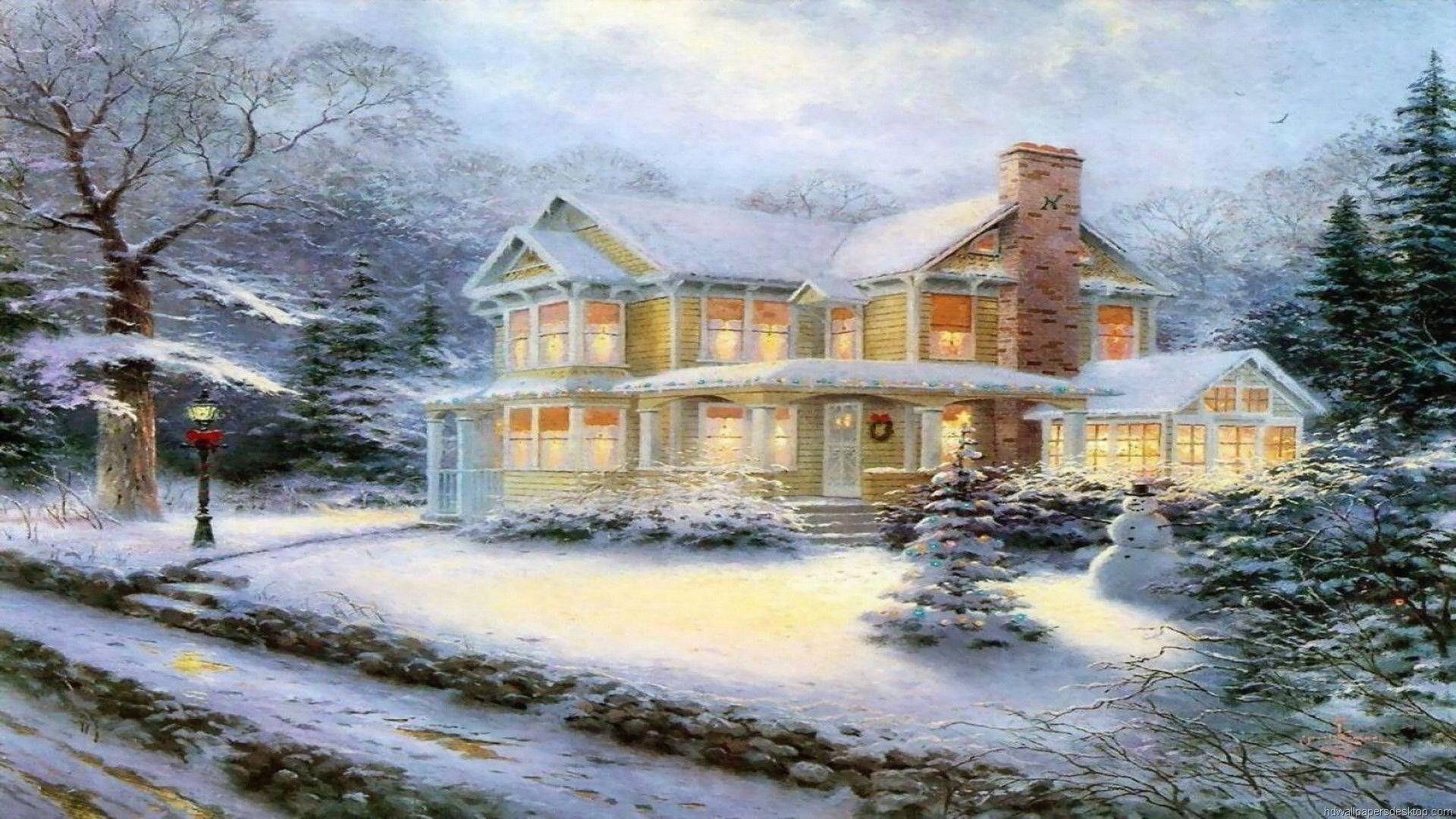 Thomas Kinkade Christmas Wallpapers Top Free Thomas Kinkade Christmas