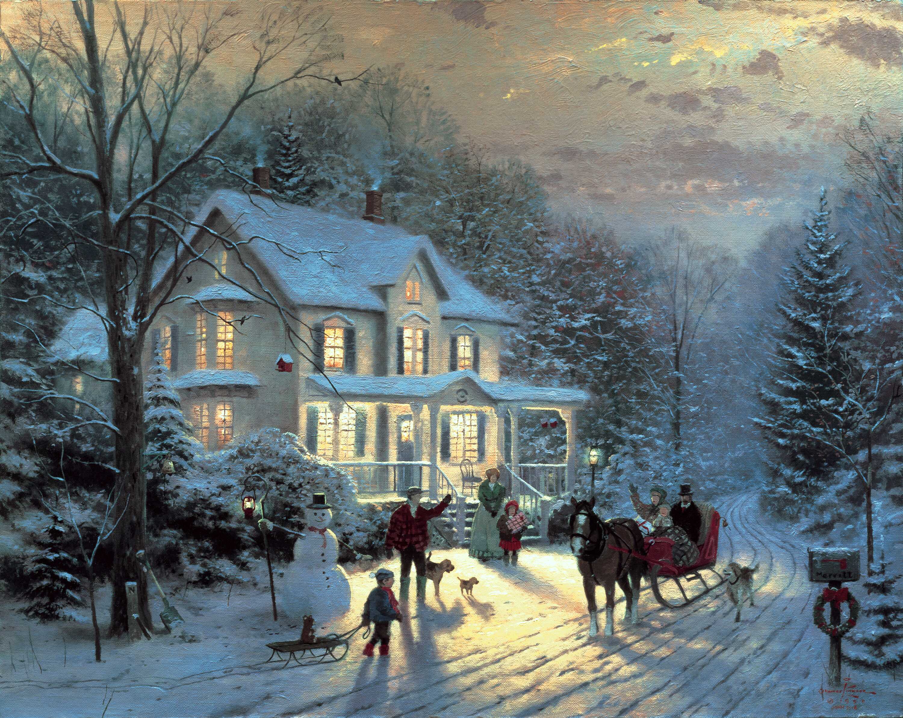 Kinkaid Christmas Wallpaper Thomas Kinkade Christmas Wallpapers Top Free Thomas Kinkade Christmas