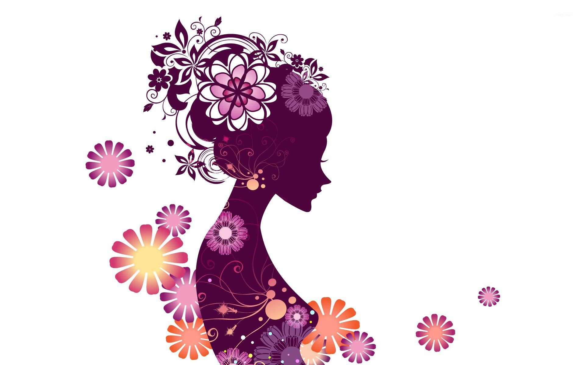 Girl Floral Wallpapers Top Free Girl Floral Backgrounds WallpaperAccess