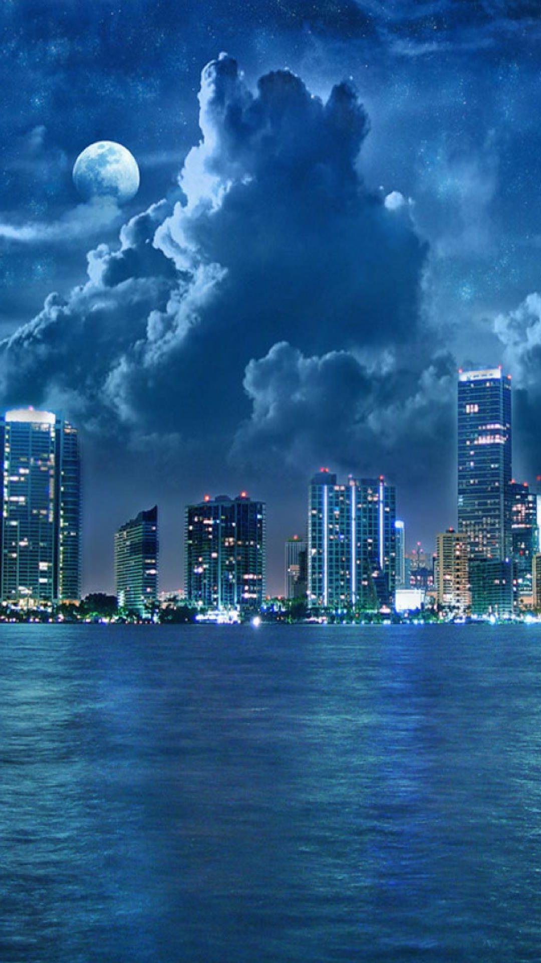 Blue City Night Wallpapers Top Free Blue City Night Backgrounds