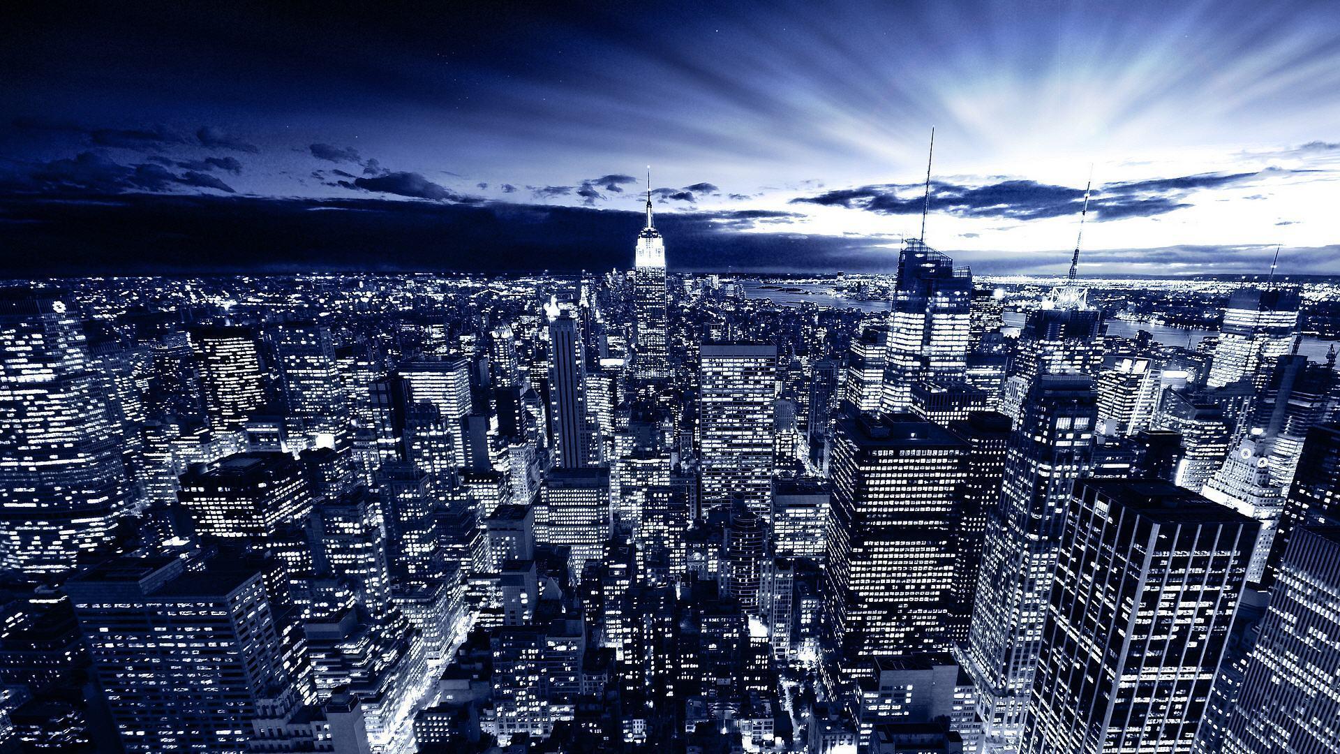Blue City Night Wallpapers Top Free Blue City Night Backgrounds