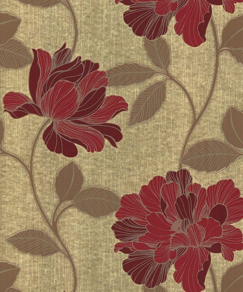 Red and Gold Floral Wallpapers Top Free Red and Gold Floral
