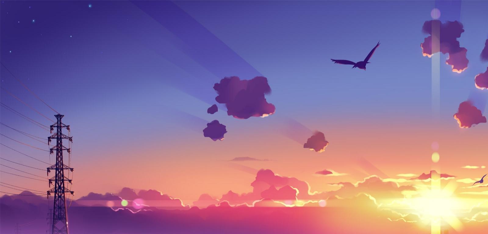 Blue Anime City Wallpapers Top Free Blue Anime City Backgrounds WallpaperAccess