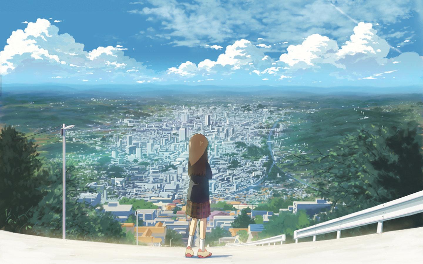 Blue Anime City Wallpapers Top Free Blue Anime City Backgrounds WallpaperAccess