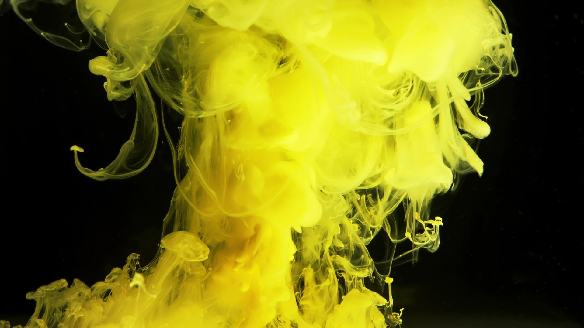 Black And Yellow Smoke Background