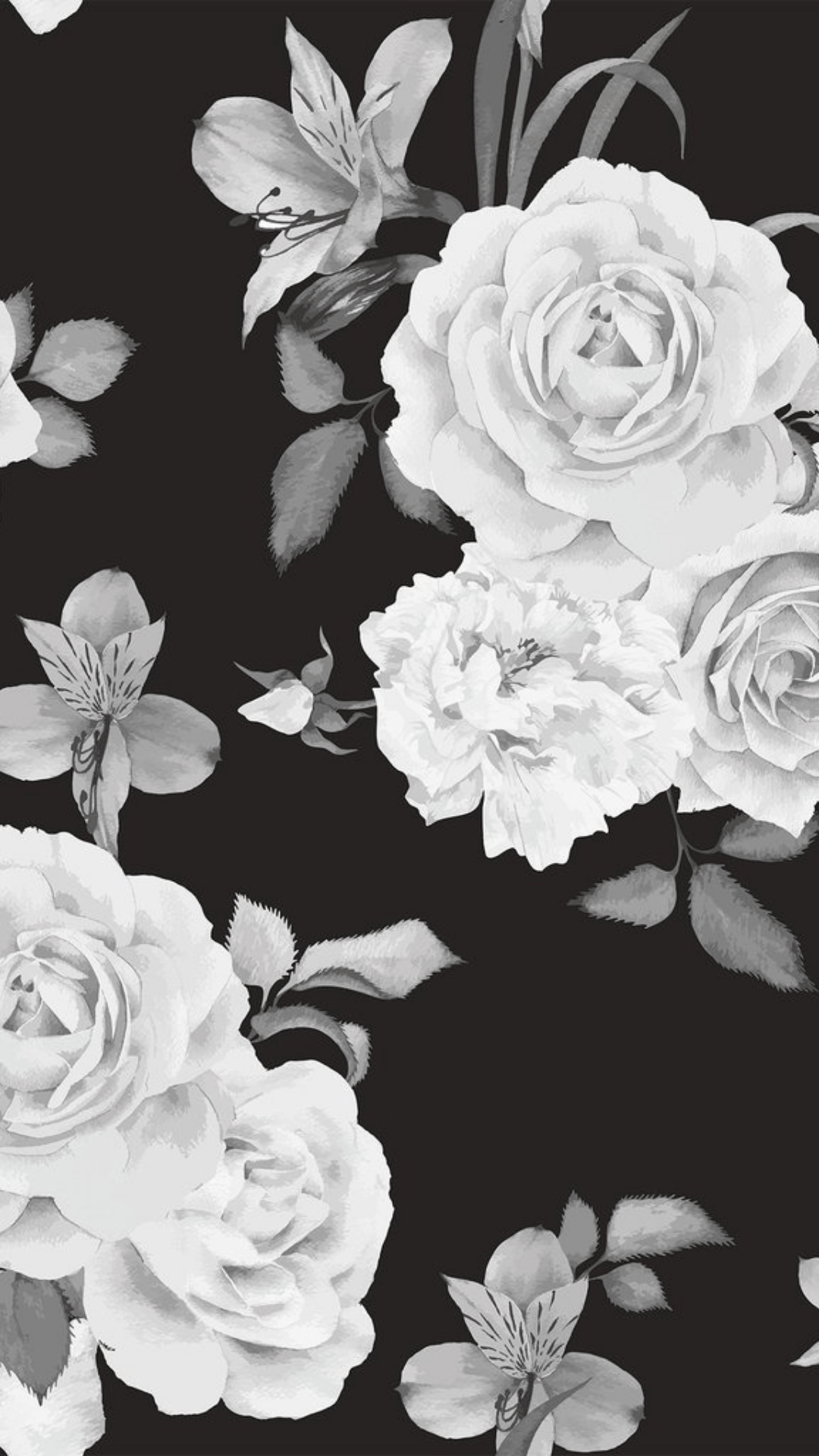 Black Vintage Floral Wallpapers Top Free Black Vintage Floral