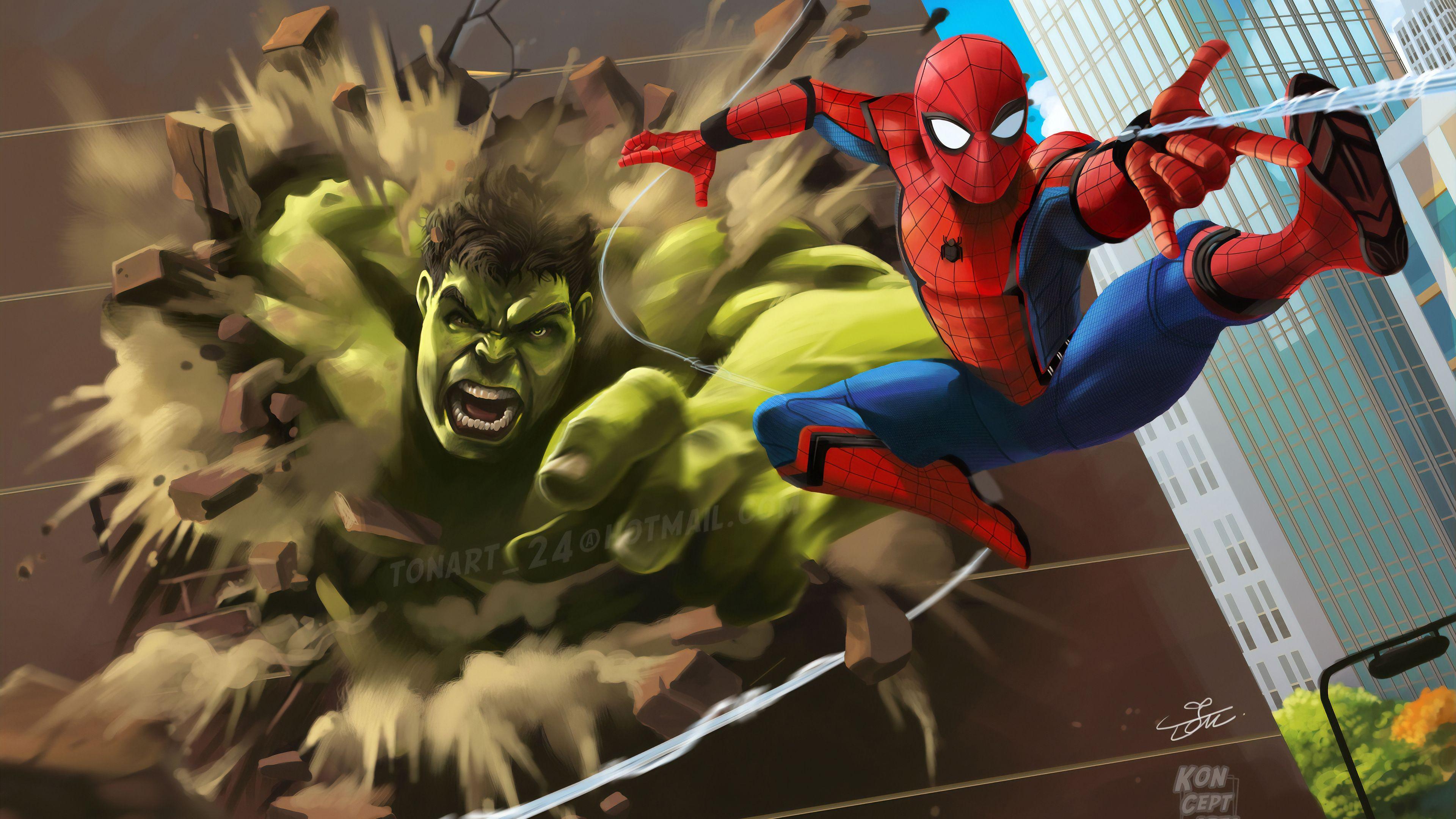 Hulk and Spiderman Wallpapers Top Free Hulk and Spiderman Backgrounds