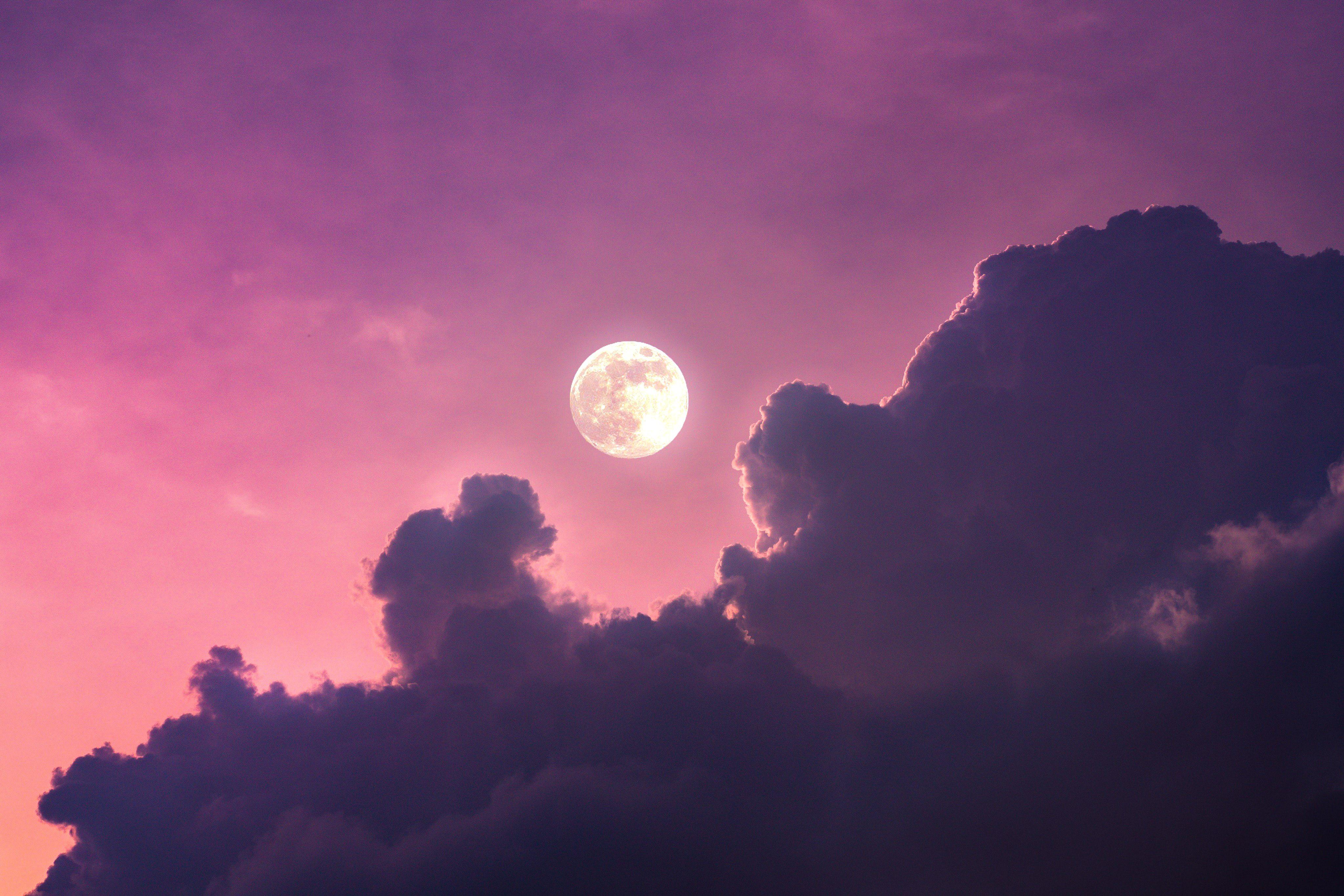 Pink and Purple Moon Wallpapers Top Free Pink and Purple Moon