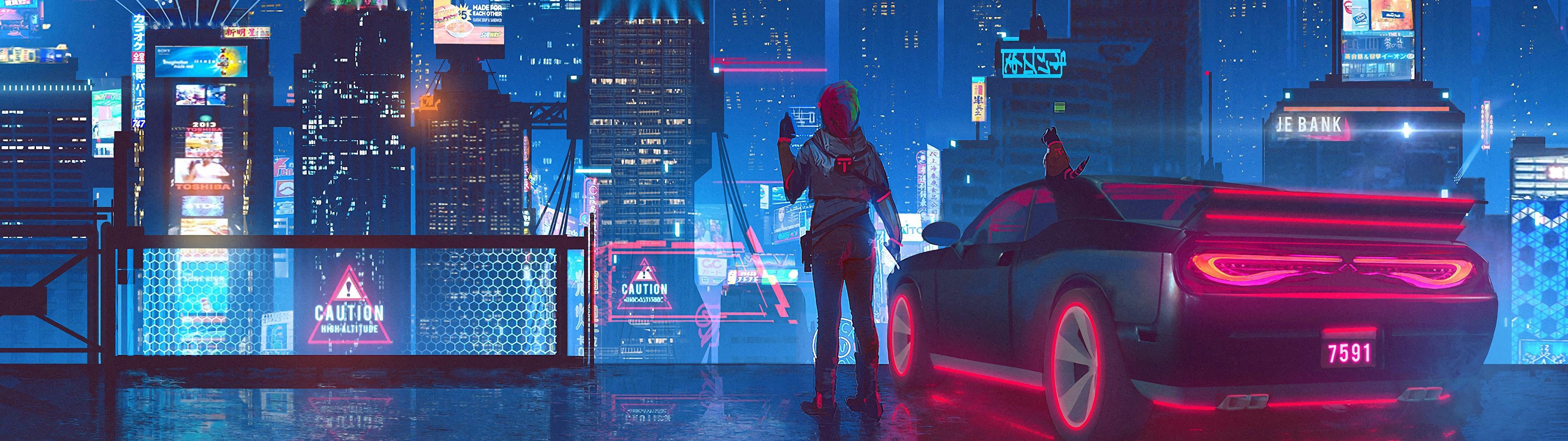 Cyberpunk 2077 Dual Monitor Wallpaper 5120X1440 Or something cool for
