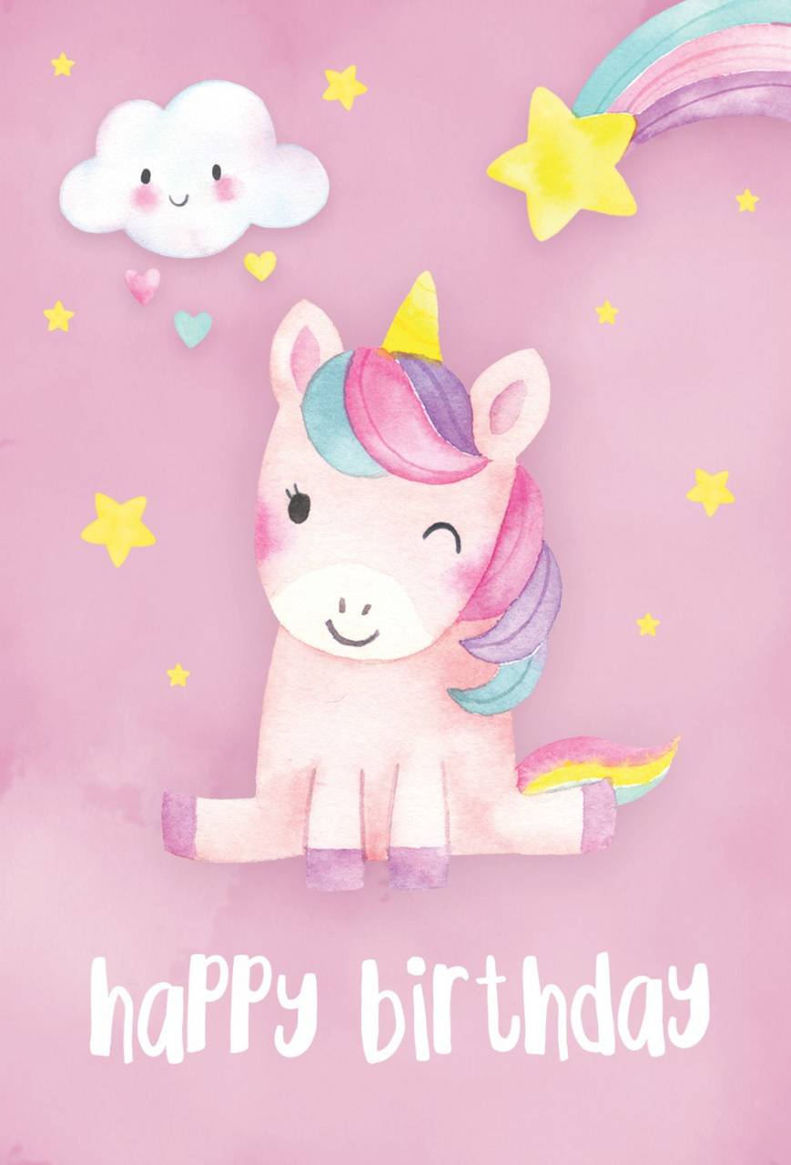 Cute Unicorn Birthday Wallpapers Top Free Cute Unicorn Birthday