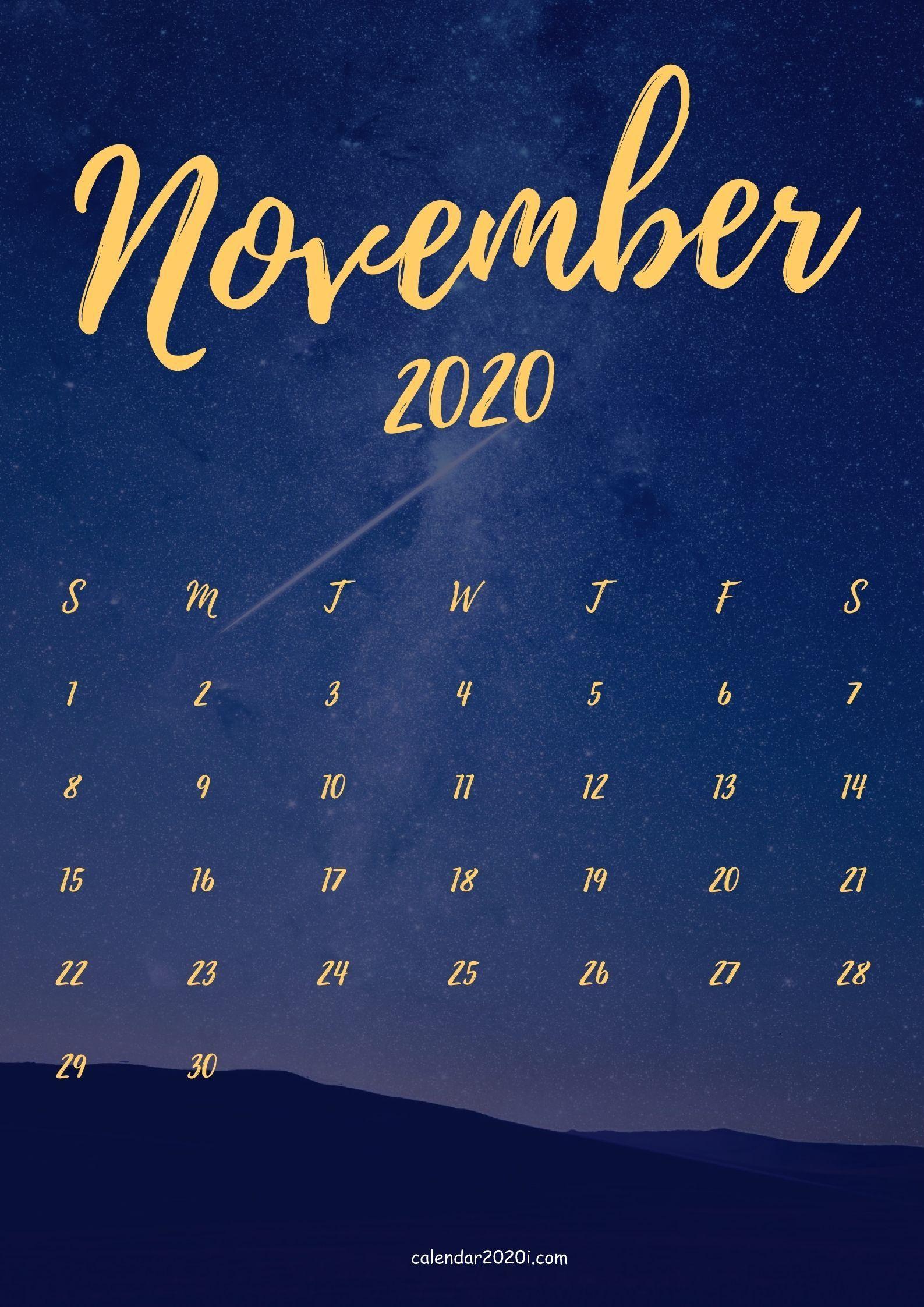 November 2020 Calendar Wallpapers Top Free November 2020 Calendar
