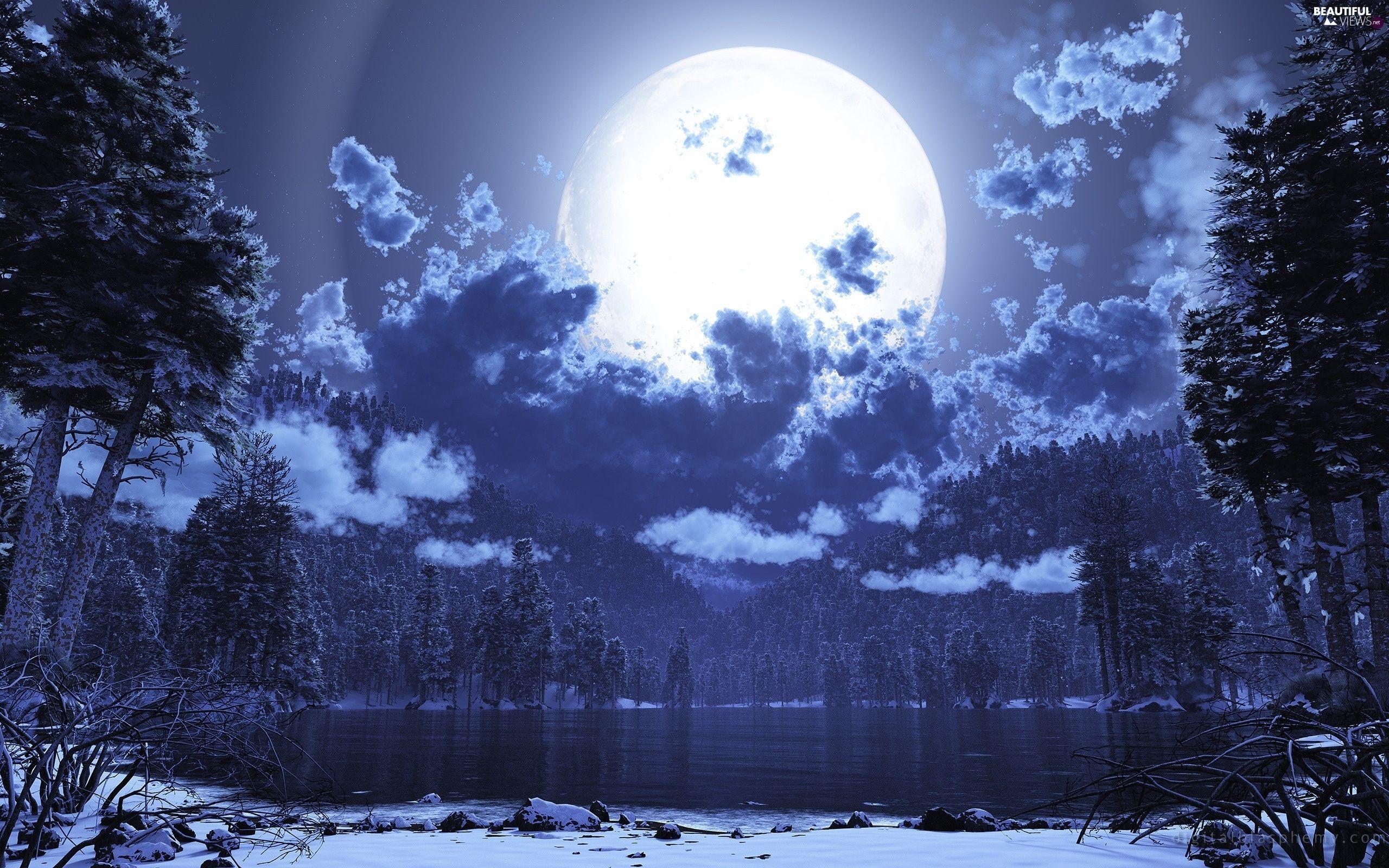 Moon Lake Wallpapers Top Free Moon Lake Backgrounds WallpaperAccess