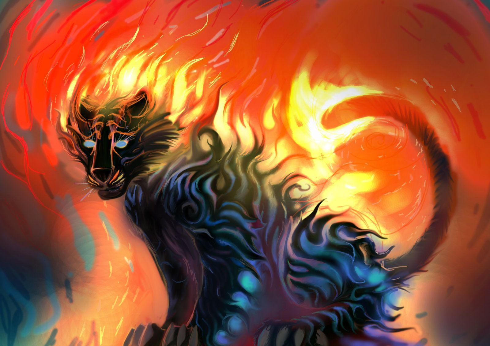Fire Tiger Wallpaper Full