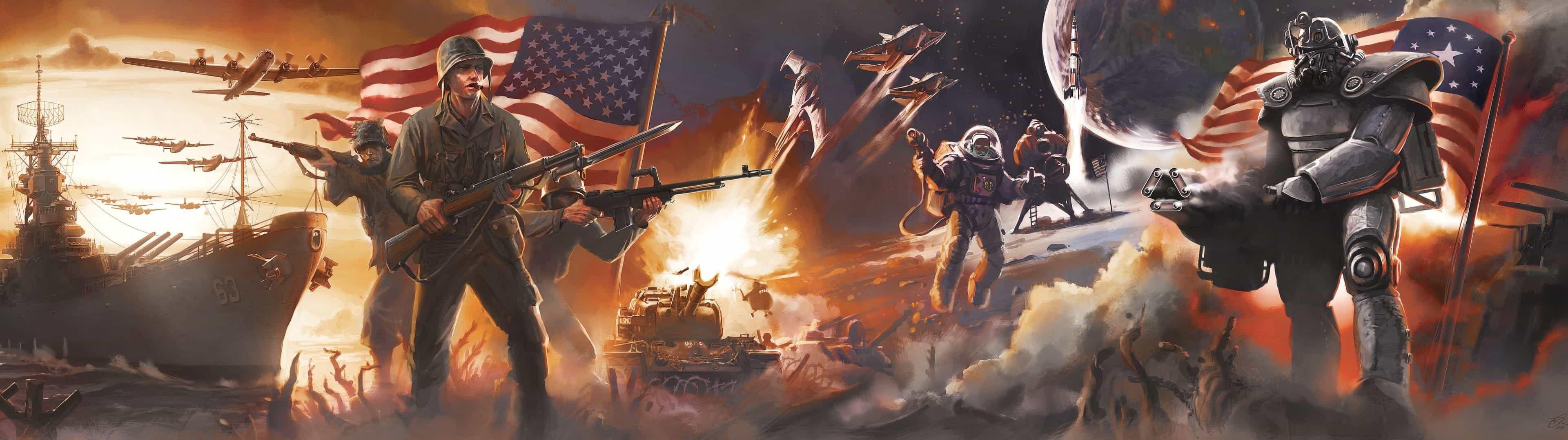 Fallout Dual Screen Wallpapers Top Free Fallout Dual Screen