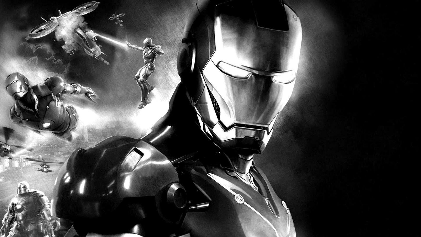 Iron Man Black and White Wallpapers Top Free Iron Man Black and White