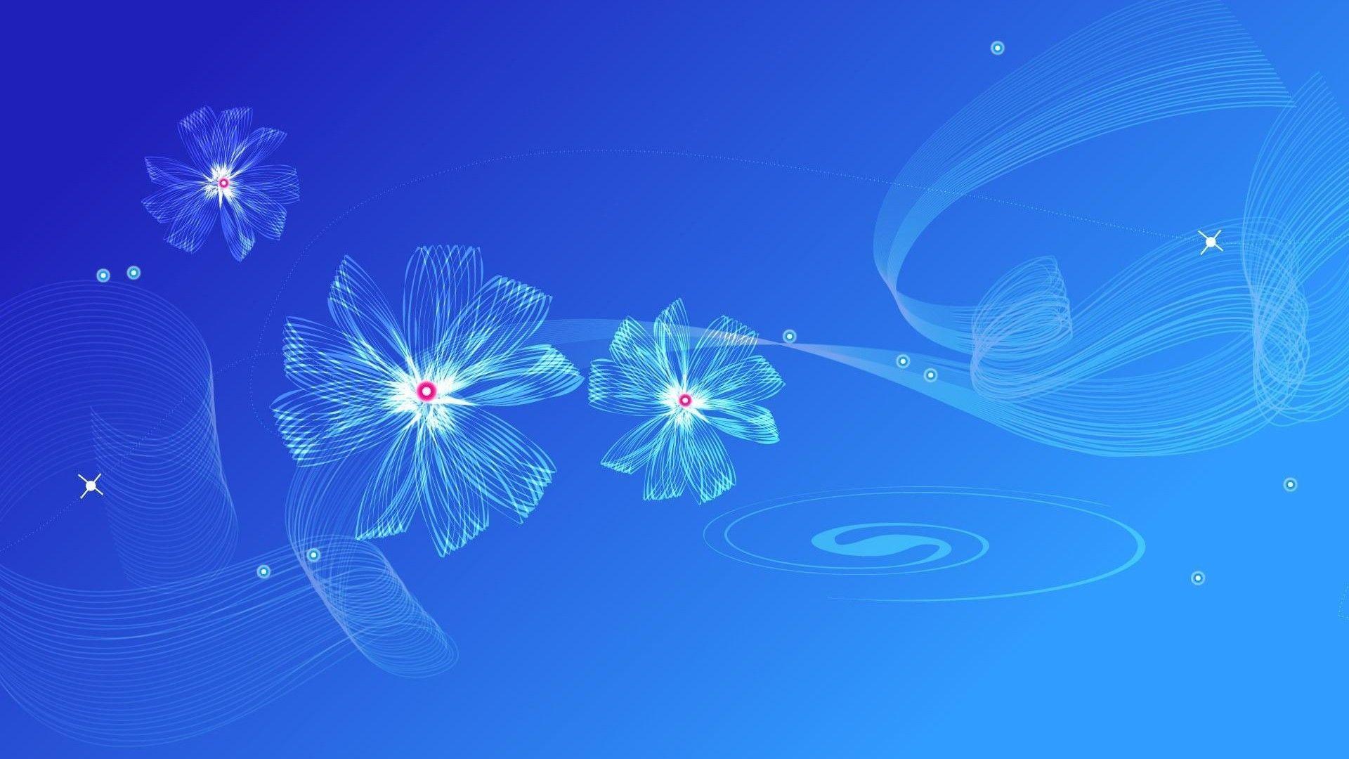 Blue Abstract Flower Wallpapers Top Free Blue Abstract Flower
