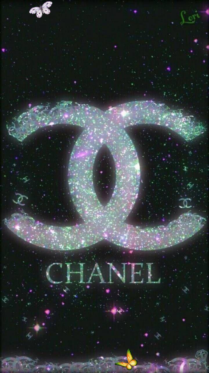 Chanel Logo Pink Glitter lullypoell