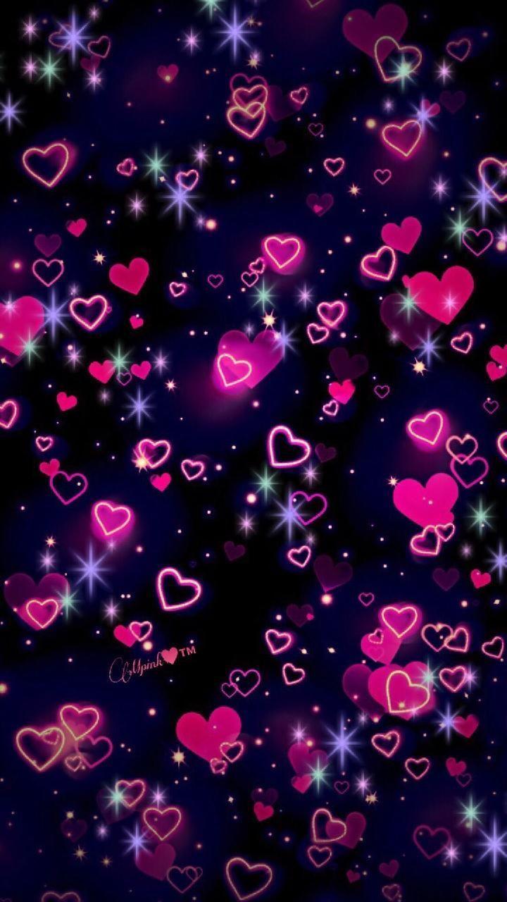 Neon Pink Hearts Wallpapers Top Free Neon Pink Hearts Backgrounds