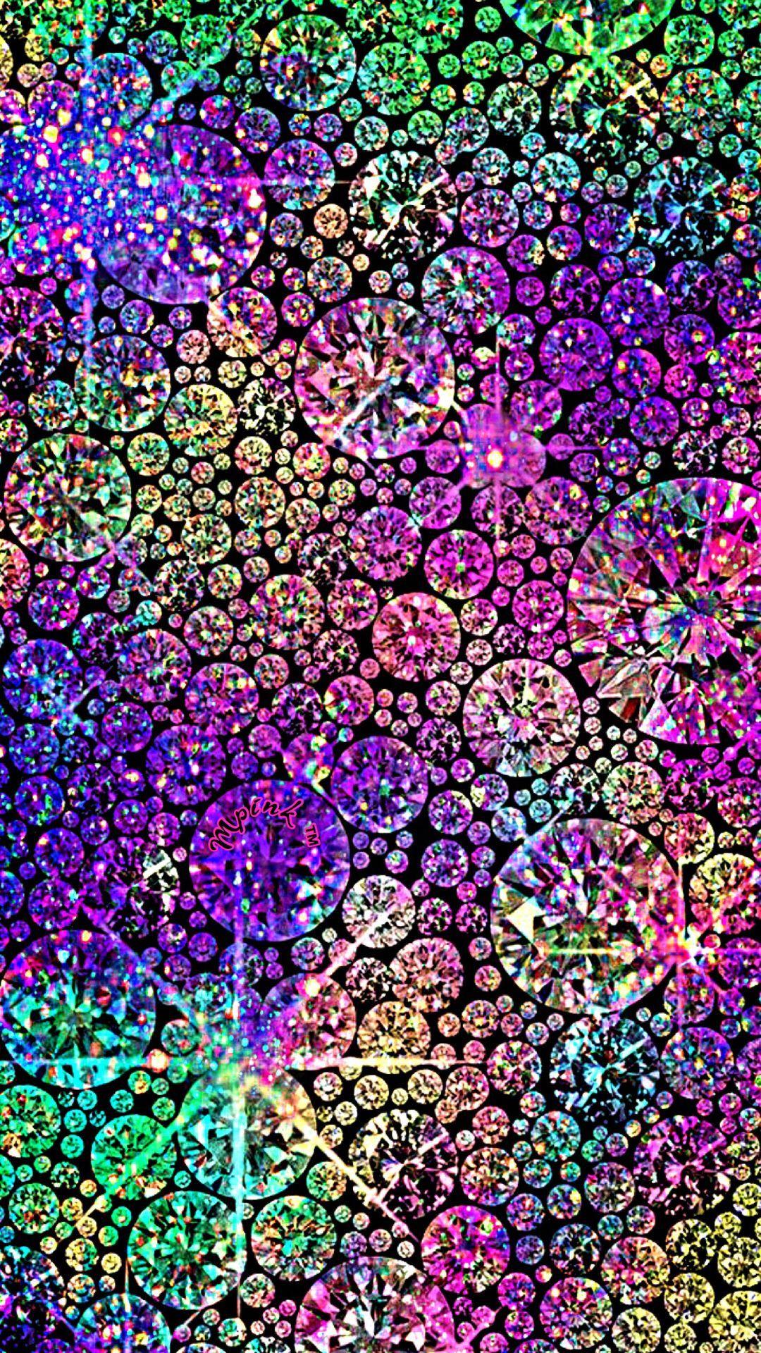 Rainbow Diamonds Background