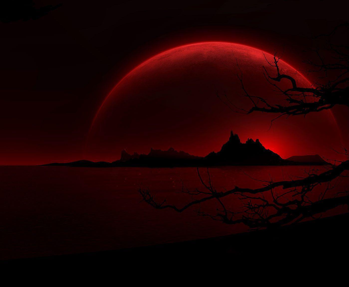 Red And Blue Moon Wallpaper / , moon rising images blue moon rising