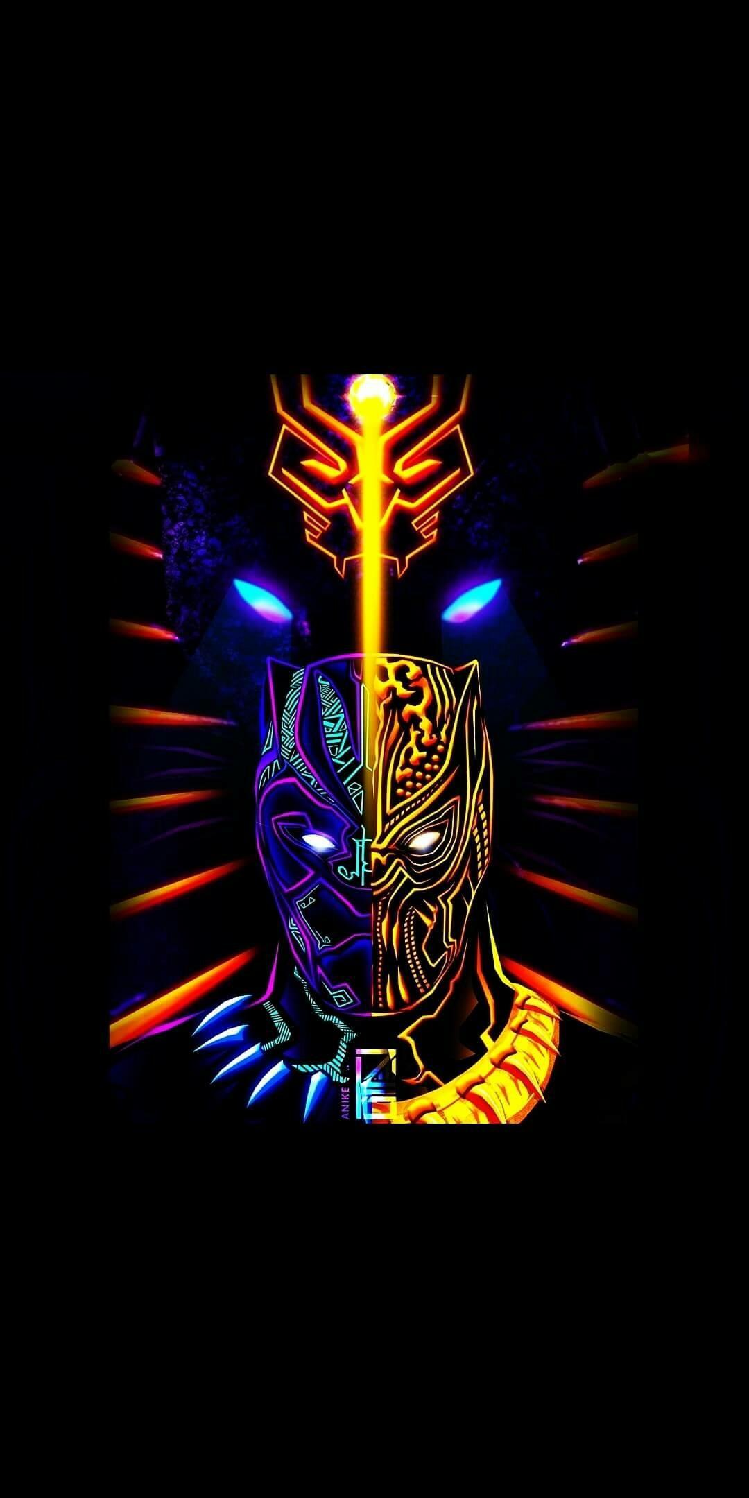 Black Panther Neon Wallpapers Top Free Black Panther Neon Backgrounds