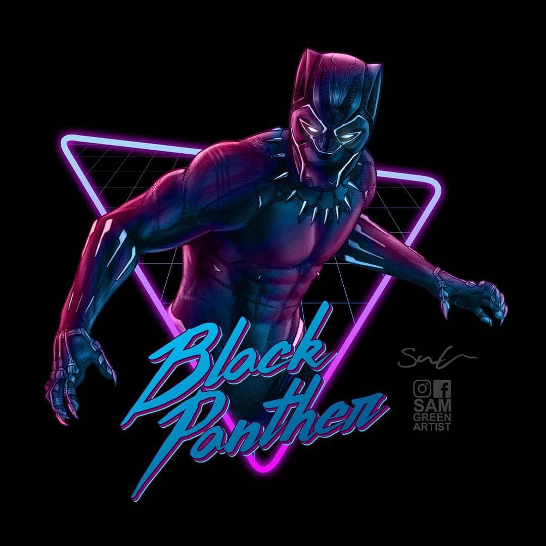 Neon Black Panther Marvel Wallpapers Top Free Neon Black Panther