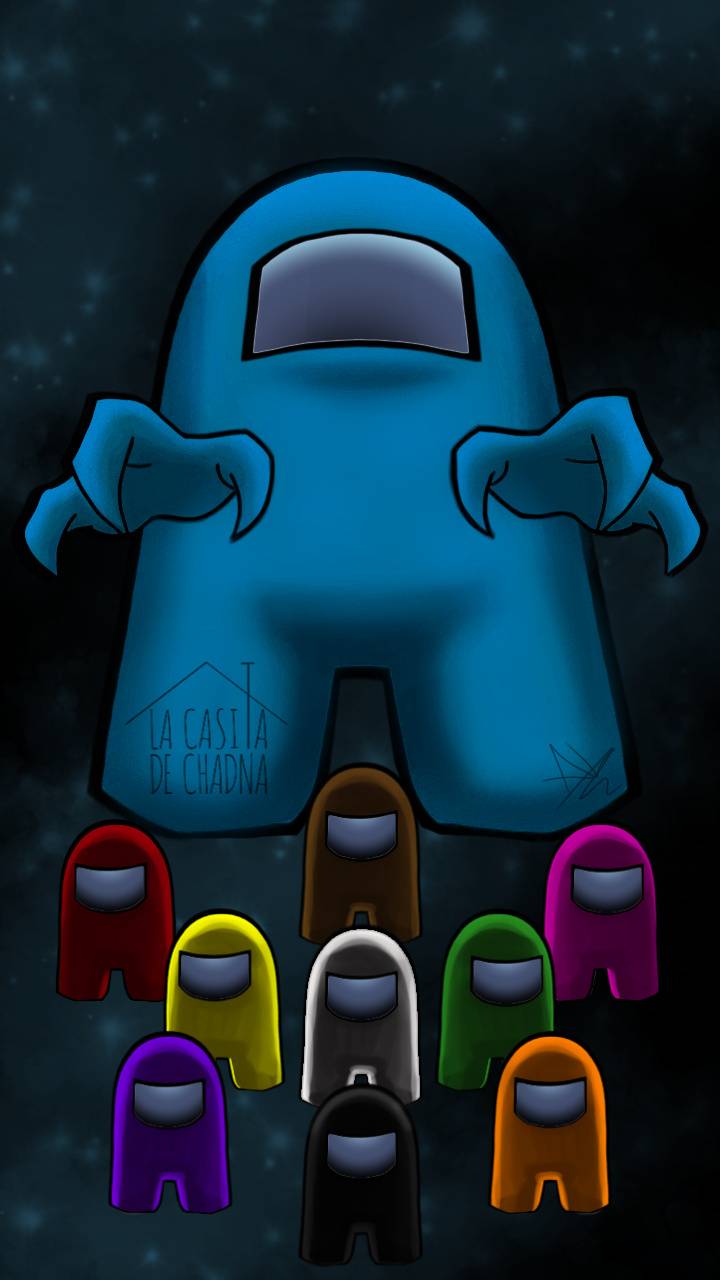 Cute Among Us Wallpapers Cyan