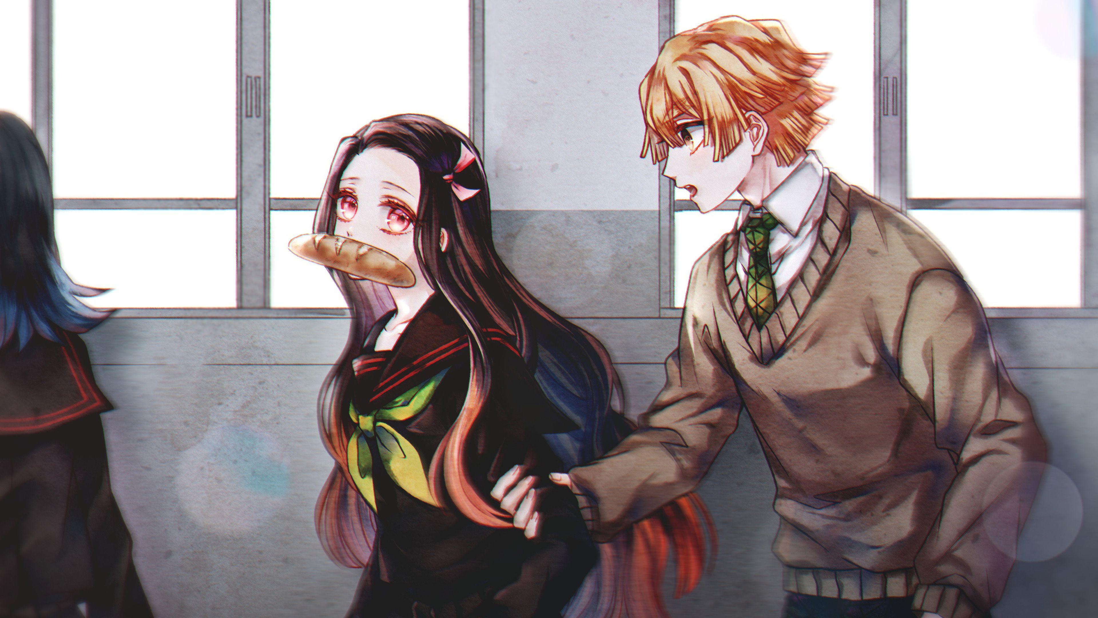 Zenitsu And Nezuko Wallpapers Top Free Zenitsu And Nezuko Backgrounds