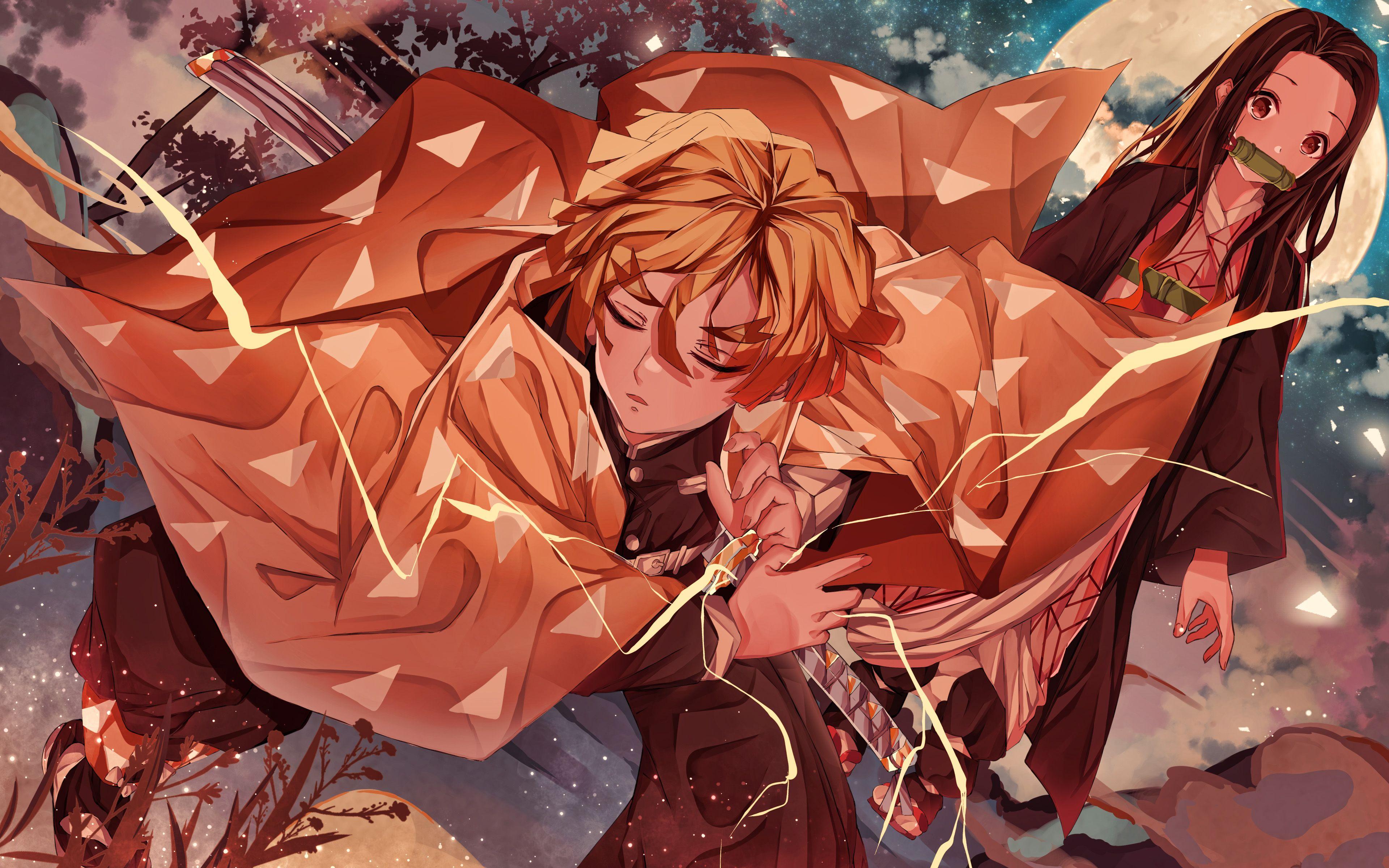 Zenitsu And Nezuko Wallpapers Top Free Zenitsu And Nezuko Backgrounds