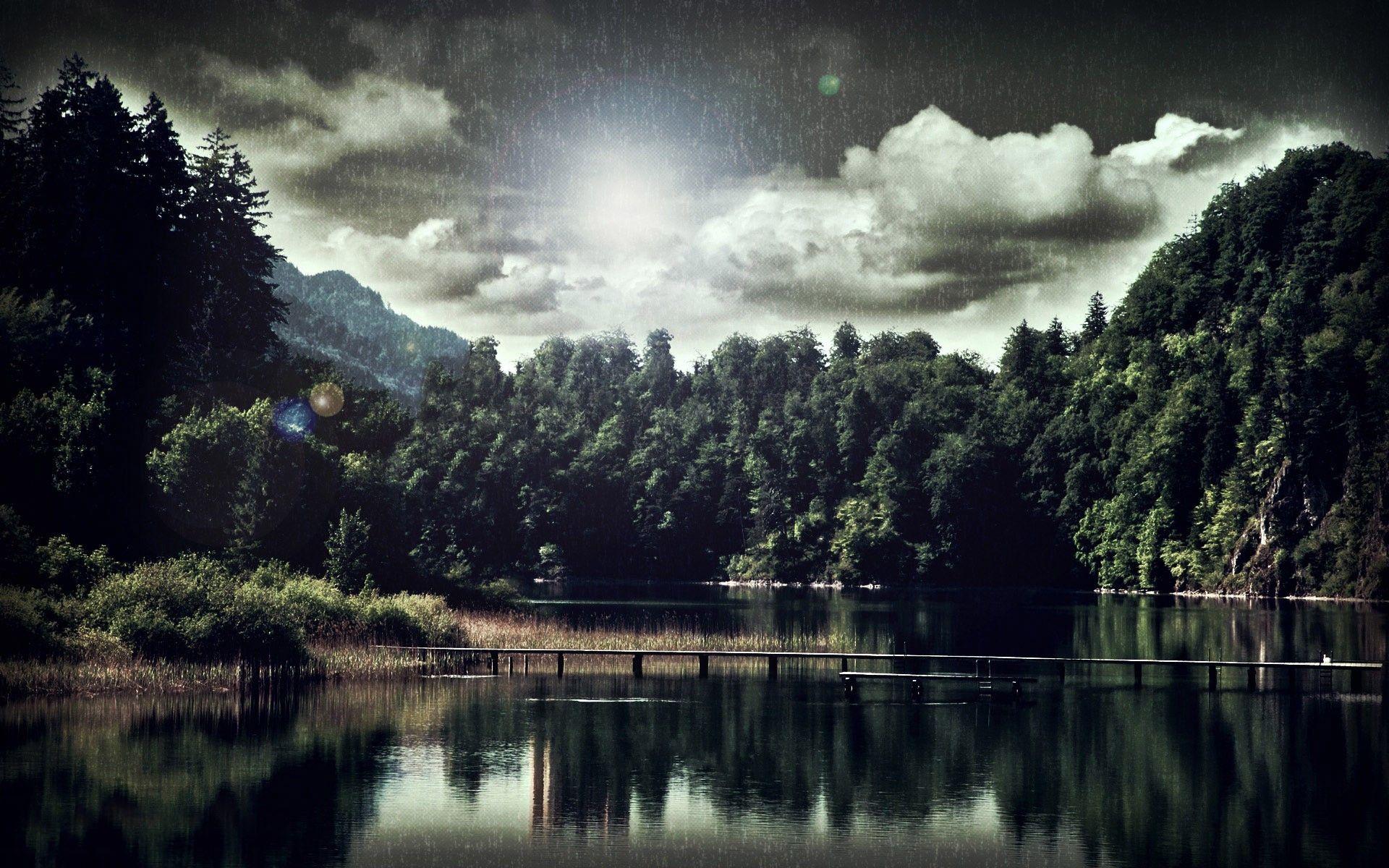 Rain Lake Wallpapers Top Free Rain Lake Backgrounds WallpaperAccess