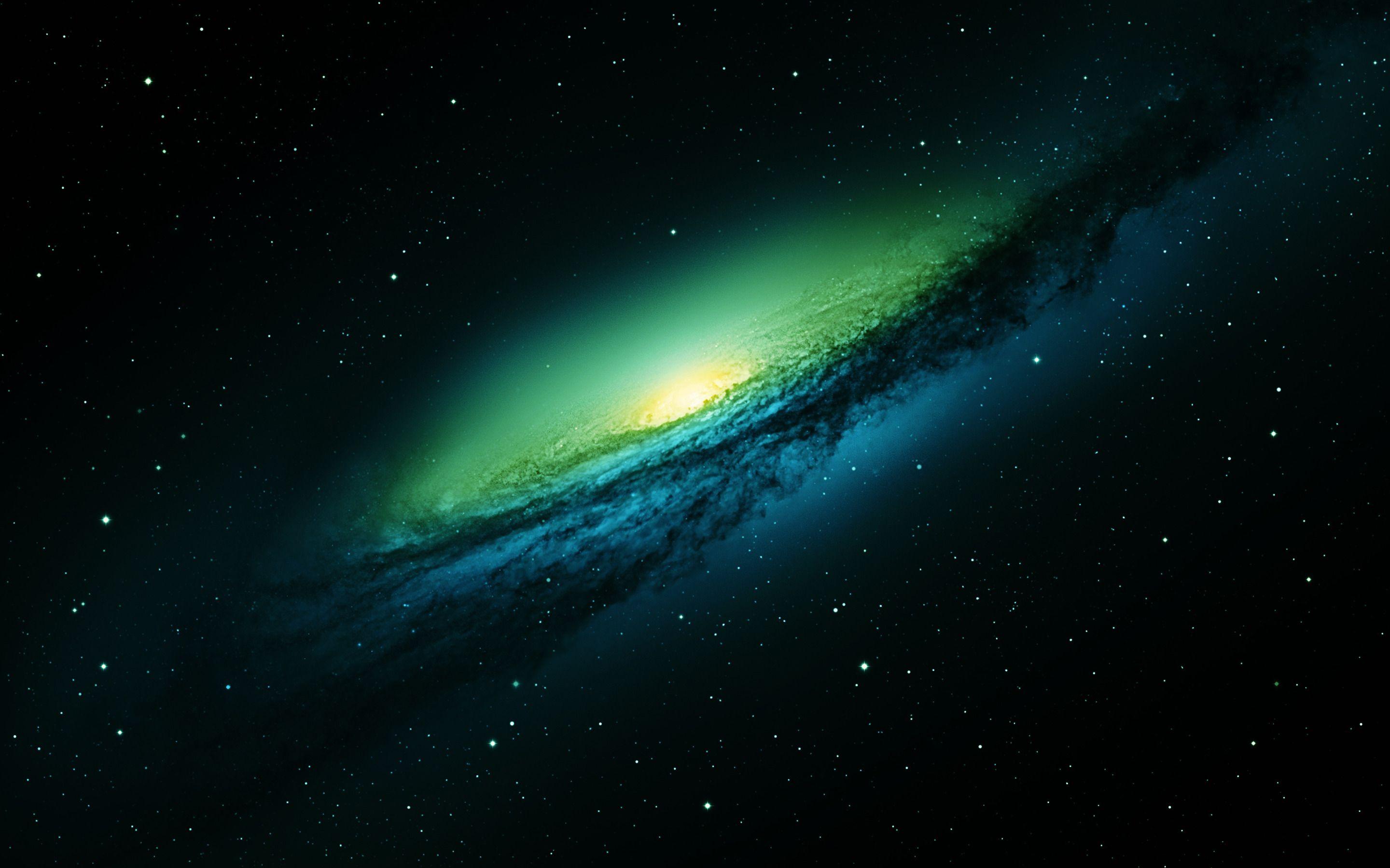 Blue And Green Galaxy Background