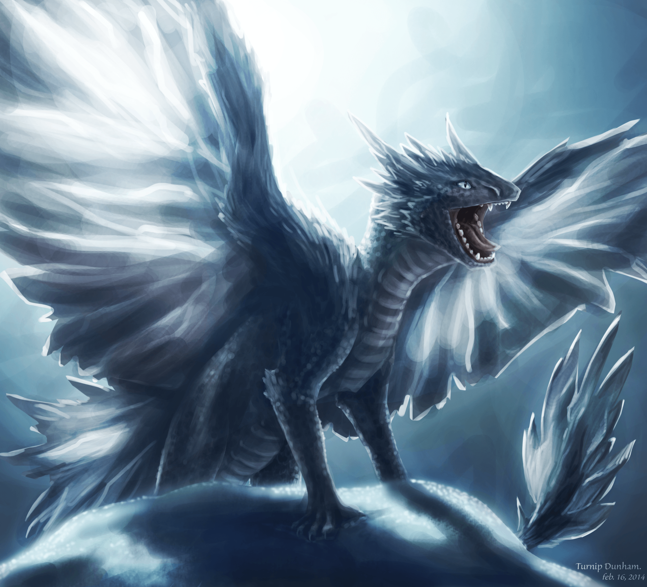 Ice Dragon Wallpapers Top Free Ice Dragon Backgrounds WallpaperAccess