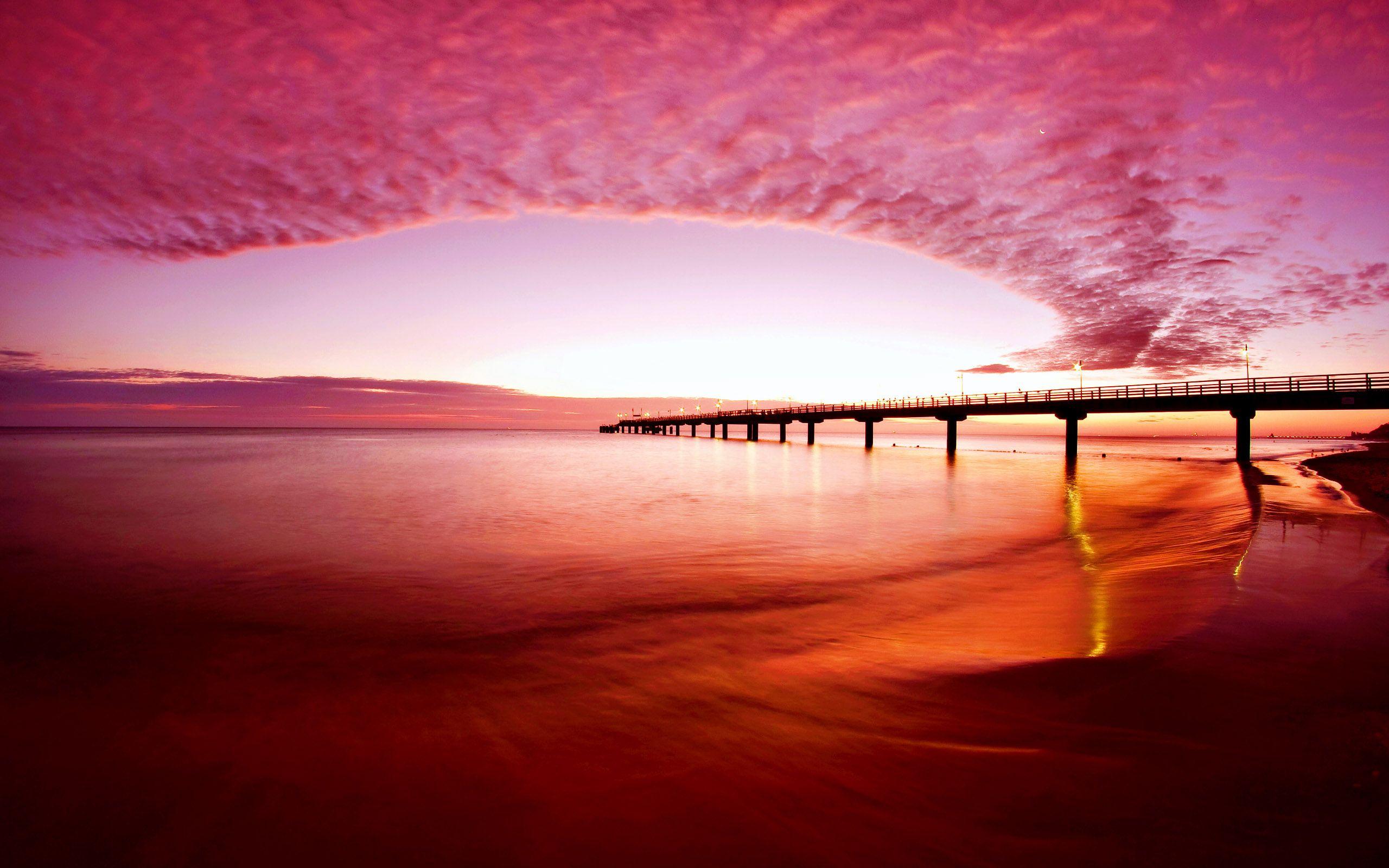 Pink Beach Sunset Desktop Wallpapers Top Free Pink Beach Sunset