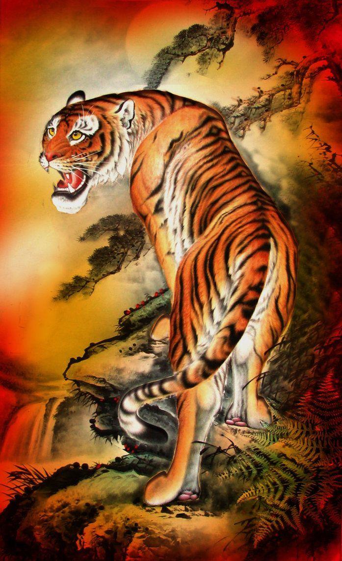 Japanese Tiger Art Wallpapers Top Free Japanese Tiger Art Backgrounds