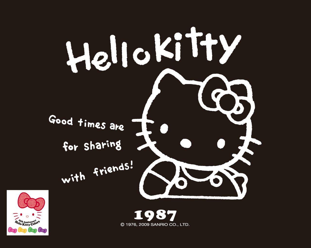 Black and White Hello Kitty Wallpapers Top Free Black and White Hello