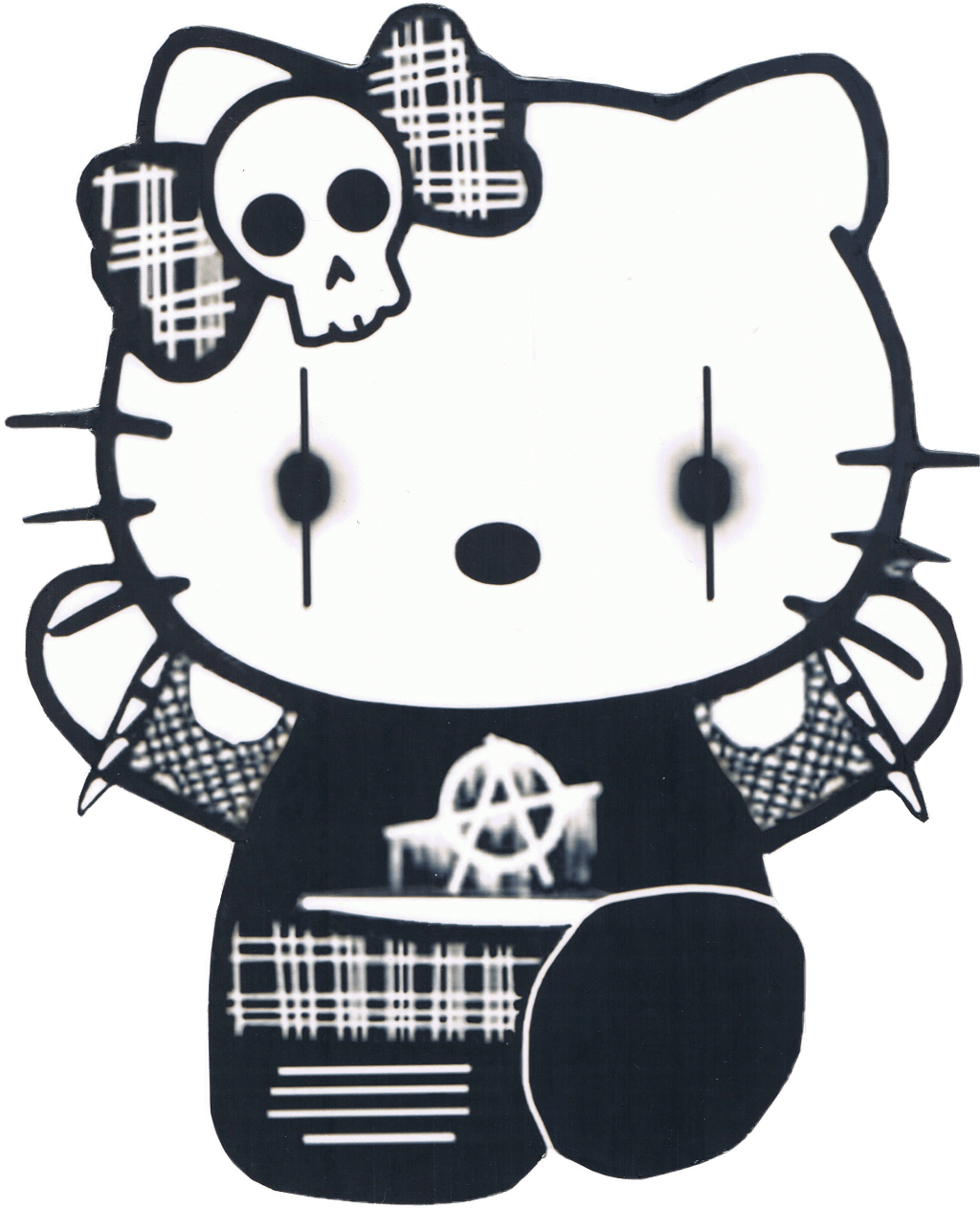 Goth Hello Kitty Svg