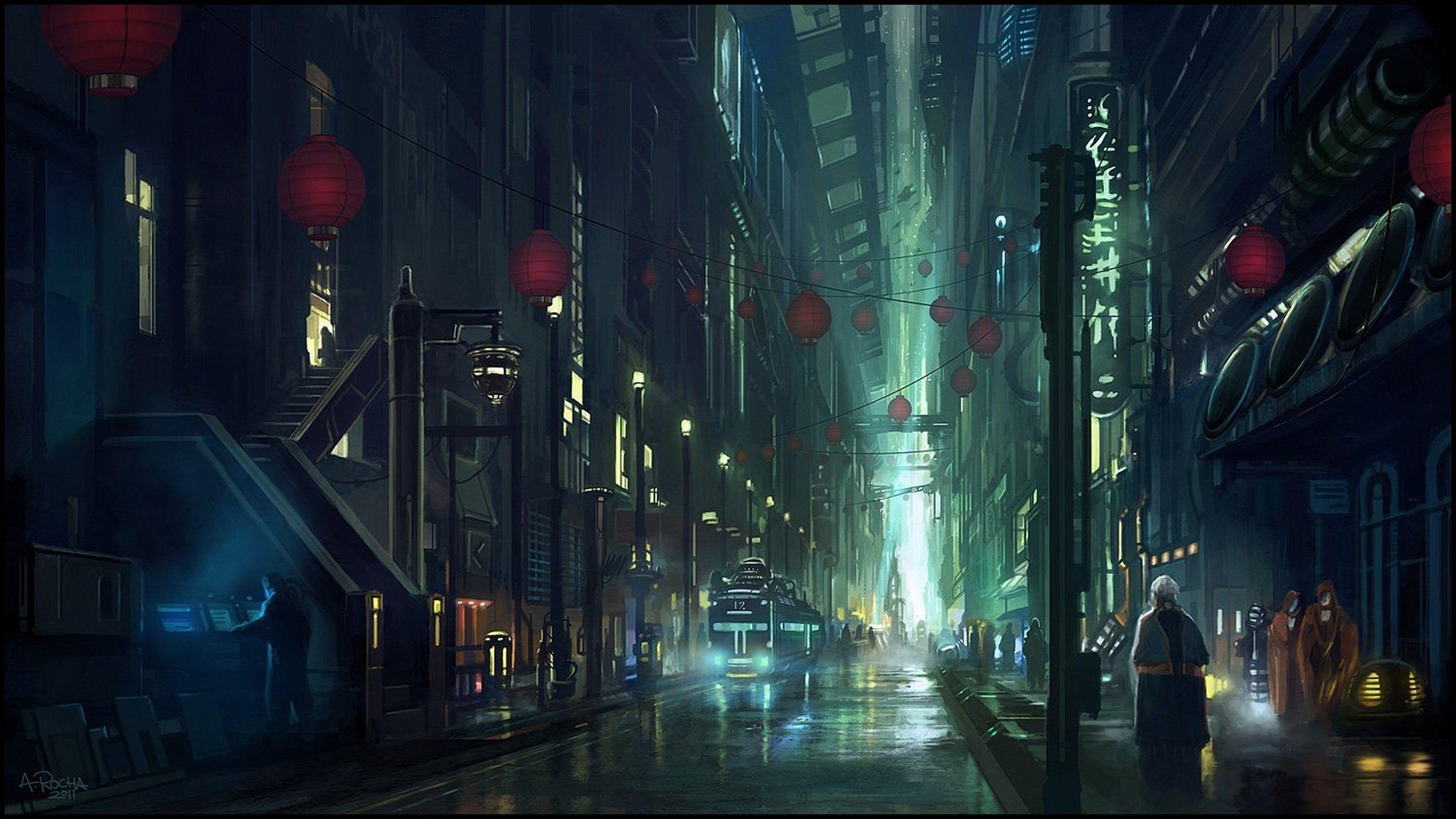 Rainy City Anime Wallpapers Top Free Rainy City Anime Backgrounds Wallpaperaccess