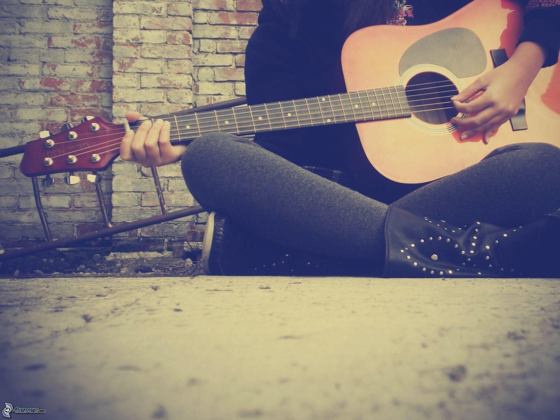 Girl With Guitar Wallpapers Top Free Girl With Guitar Backgrounds
