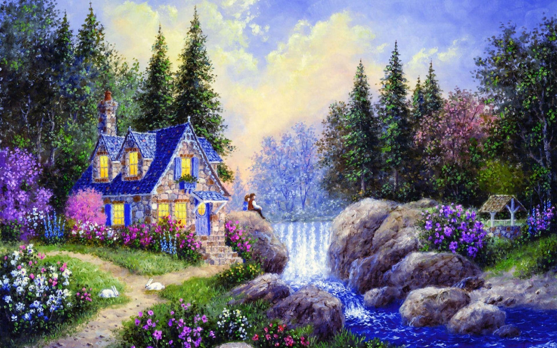 Spring Cottage Wallpapers Top Free Spring Cottage Backgrounds WallpaperAccess