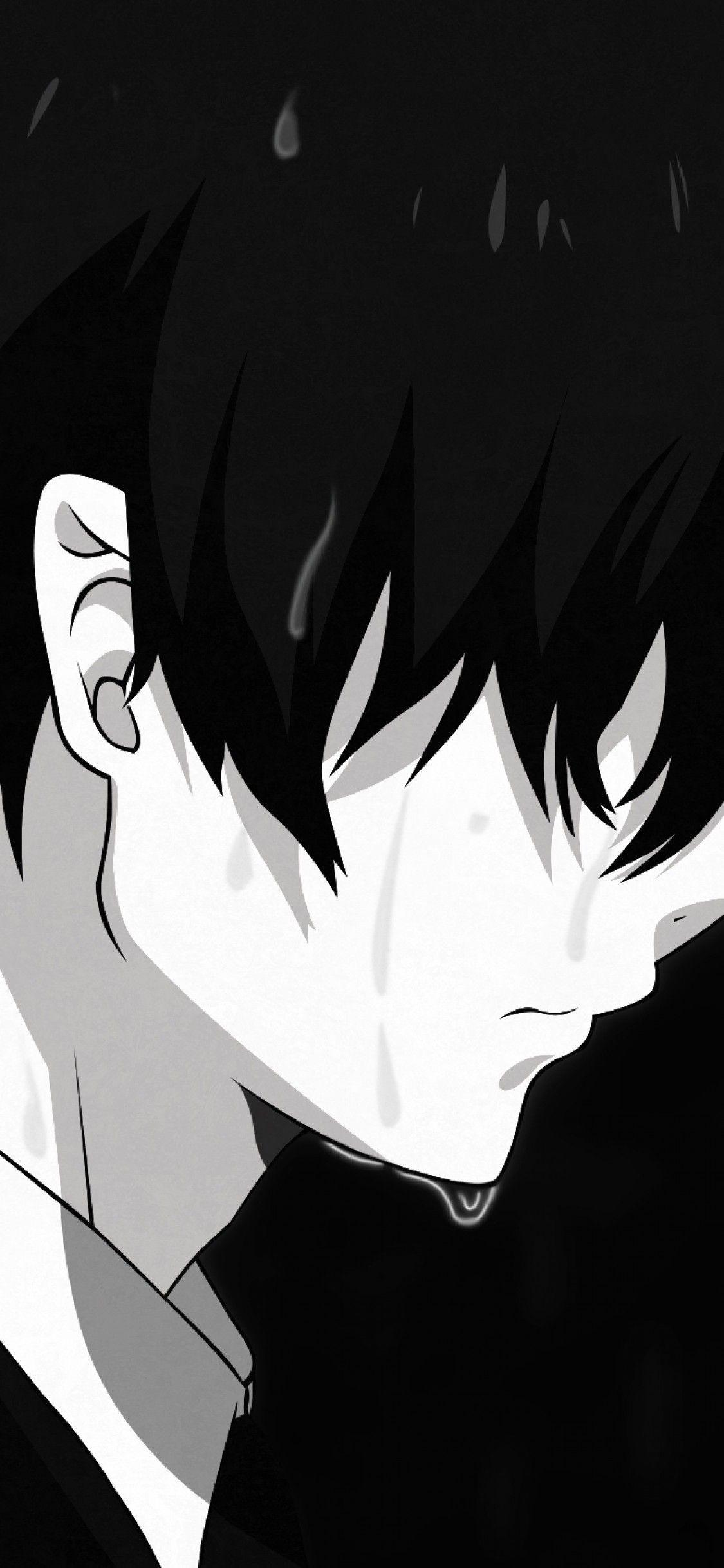 Black and White Anime Boy Wallpapers Top Free Black and White Anime