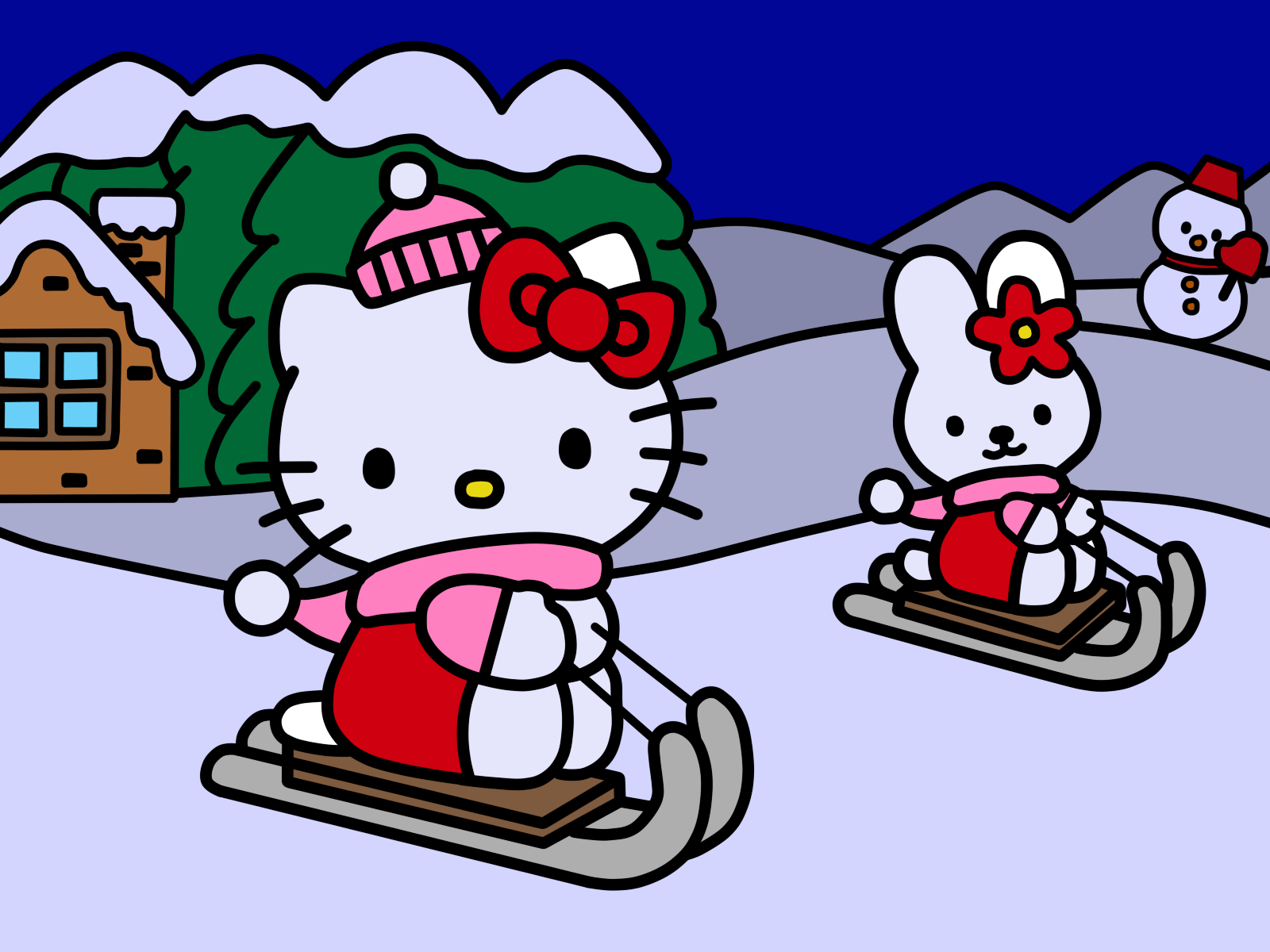 Hello Kitty Winter Wallpapers Top Free Hello Kitty Winter Backgrounds