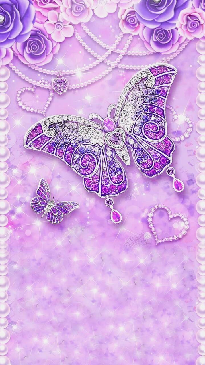 Pink Glitter Butterfly Wallpapers Top Free Pink Glitter Butterfly