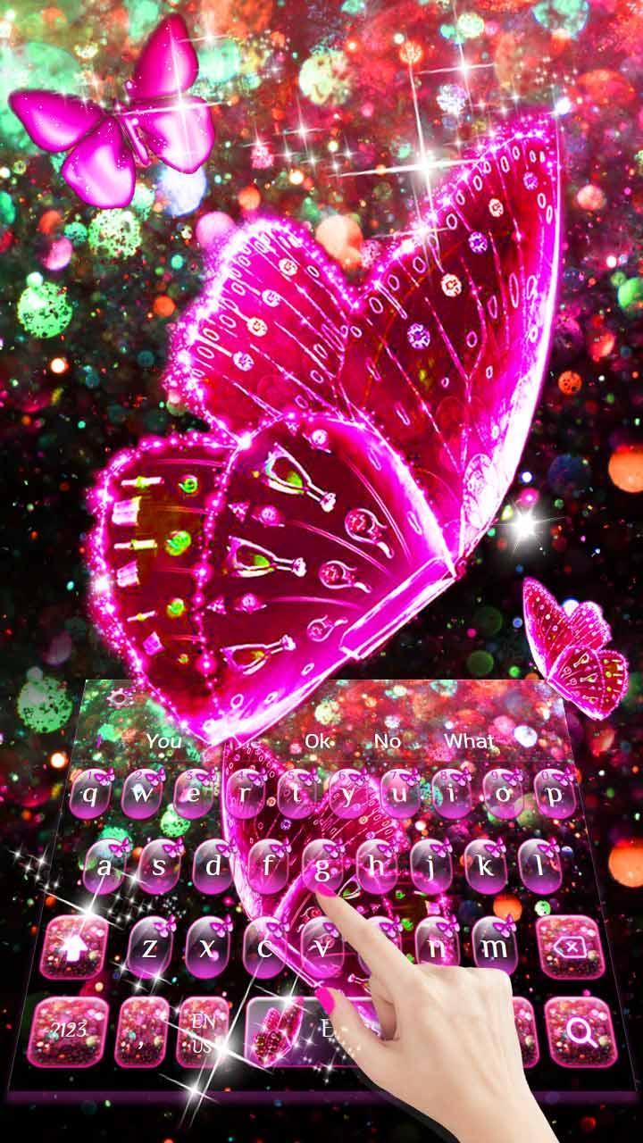 Pink Glitter Butterfly Wallpapers Top Free Pink Glitter Butterfly