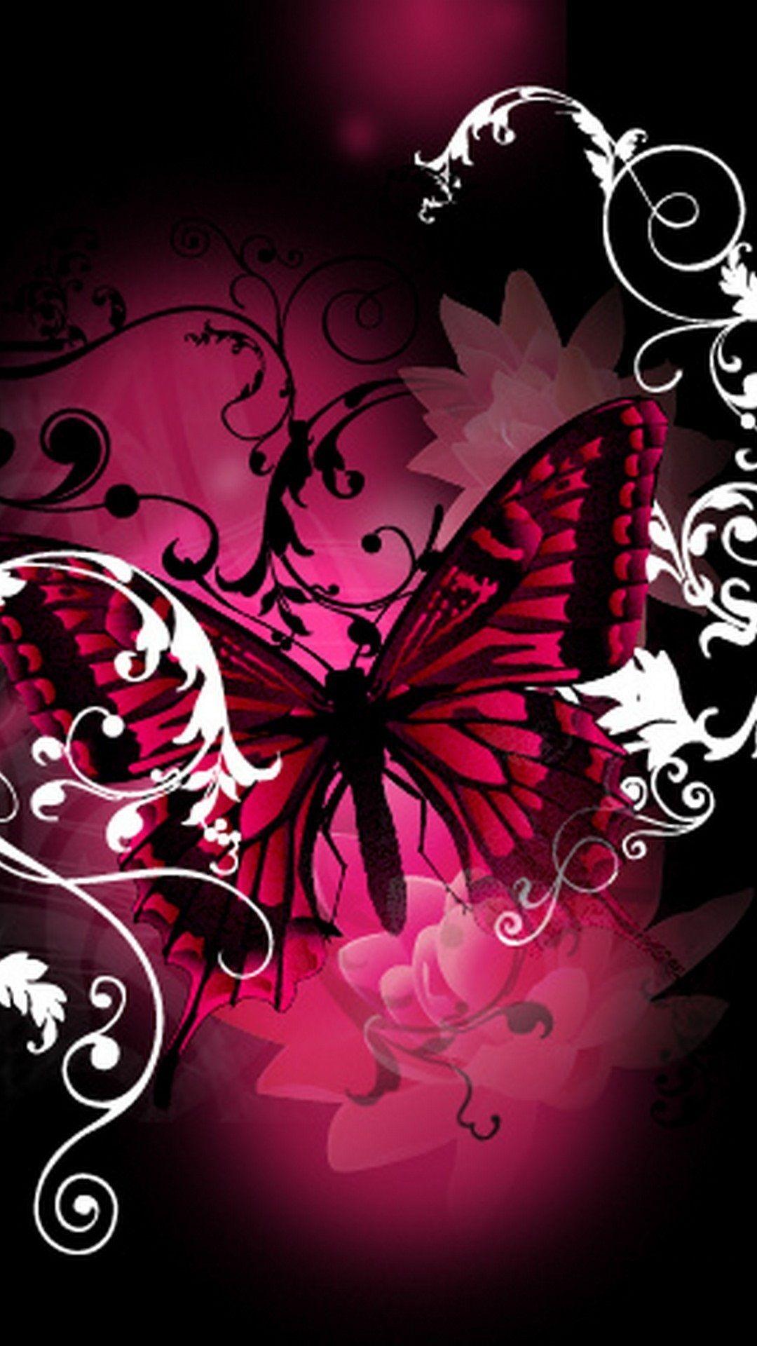 Pink Butterfly Phone Wallpapers Top Free Pink Butterfly Phone