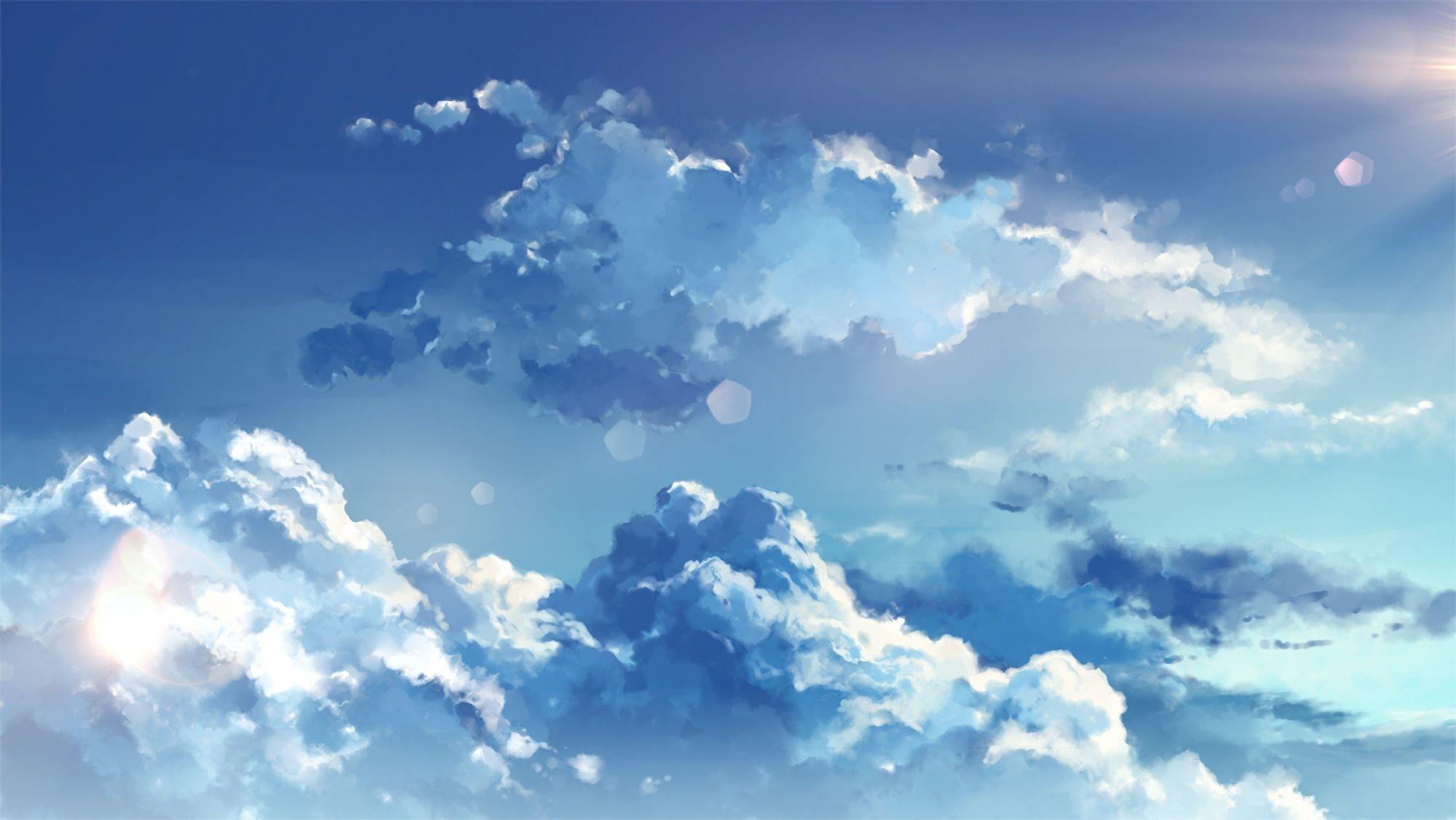 Blue Sky Anime Wallpapers Top Free Blue Sky Anime Backgrounds