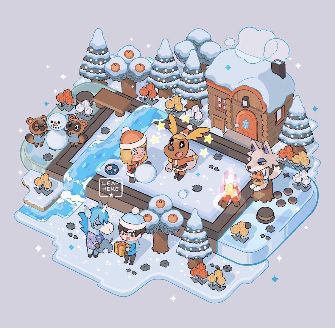 Animal crossing Winter Wallpapers Top Free Animal crossing Winter